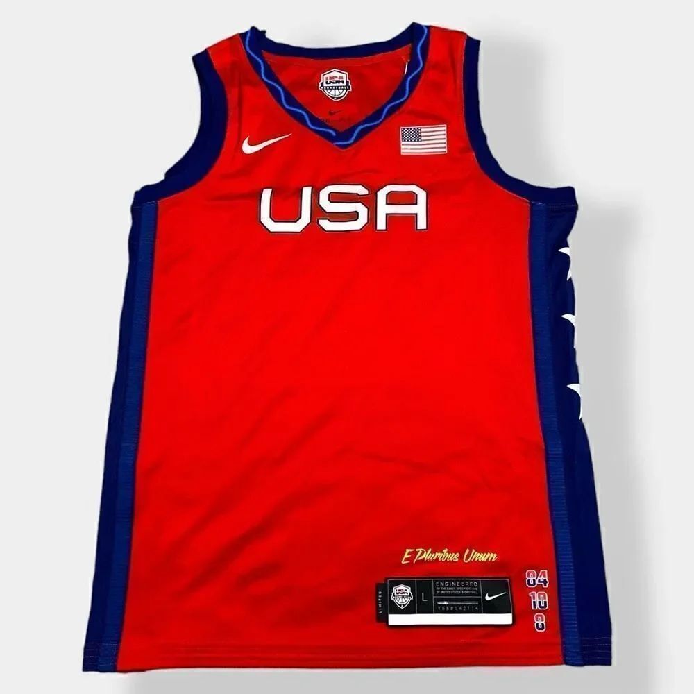 Nike Womens Blank Olympics USA Basketball Limited Jersey DD1568-611 size Large
